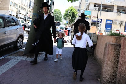 Una calle de Bnei Brak, este miércoles.