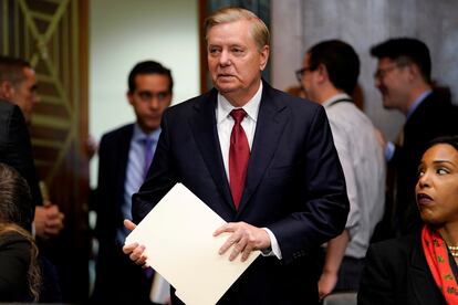 Sen. Lindsay Graham (R-SC) on Capitol Hill in Washington, U.S., May 1, 2019.