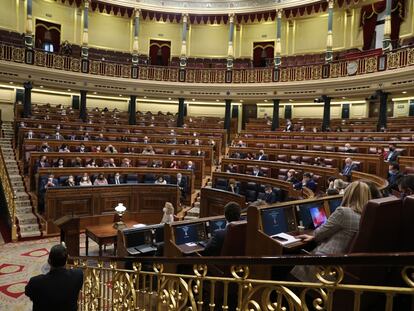 Vista del hemiciclo del Congreso, durante una sesión de control al Gobierno en diciembre.