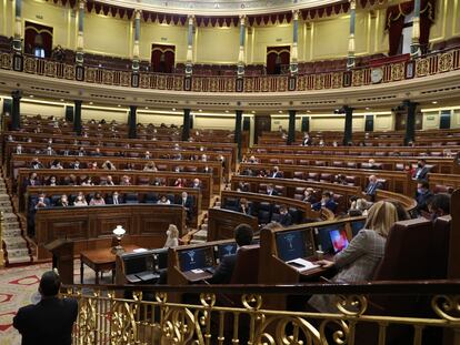 Vista del hemiciclo del Congreso de los Diputados, el pasado 22 de diciembre, en Madrid (España).
