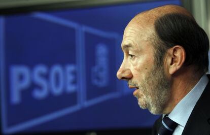 Alfredo Pérez Rubalcaba tras la reunión de la Ejecutiva del PSOE el pasado día 9.