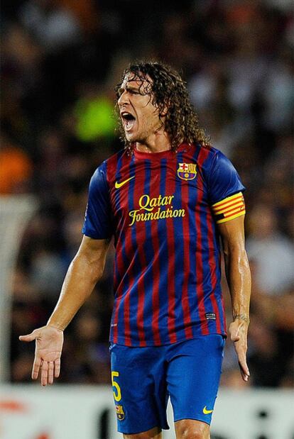 Puyol, durante un partido de esta temporada.