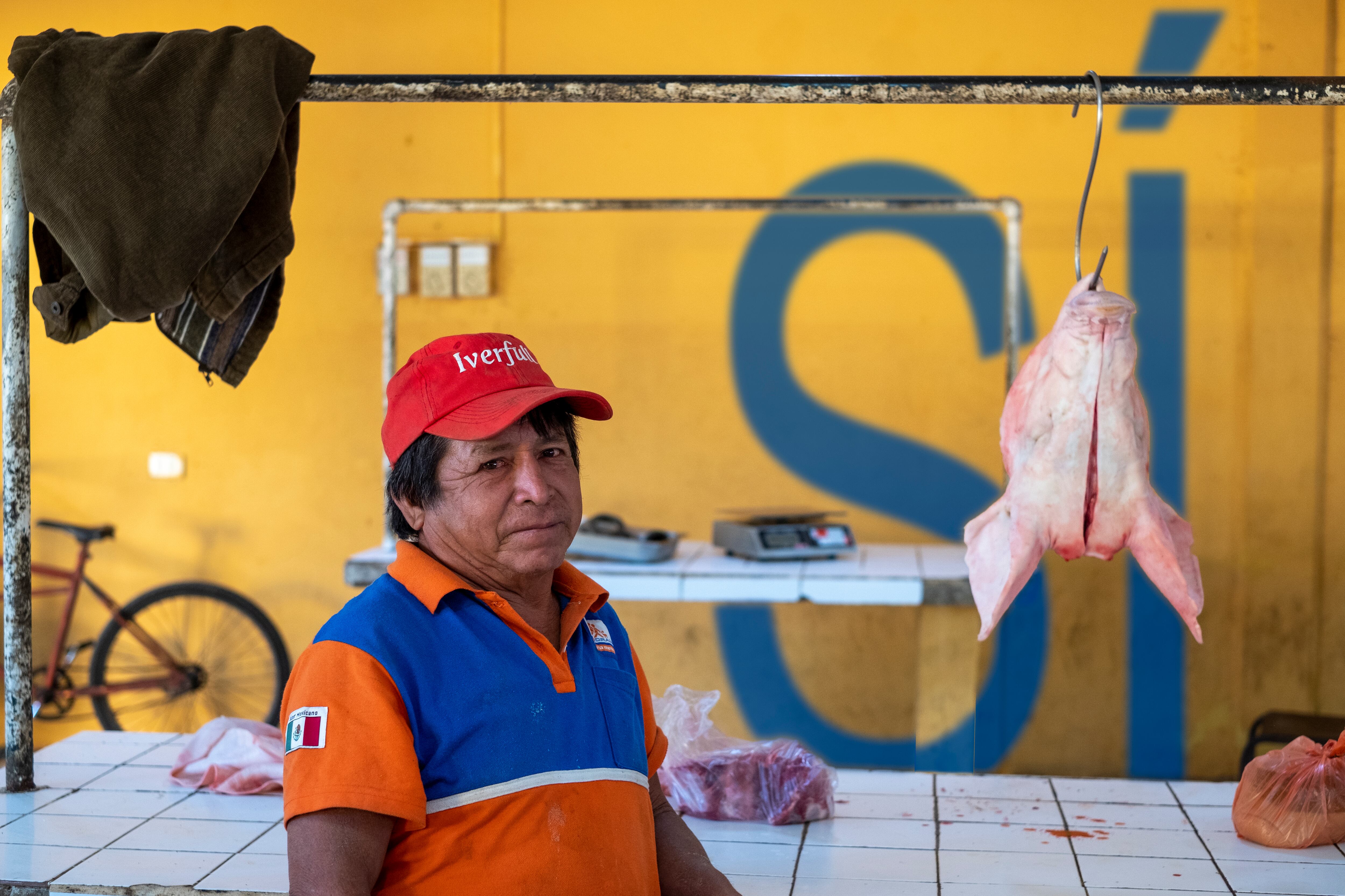 Candelario Colli vota sí:  ”La granja me deja los cerdos más baratos para que los venda en el mercado”.