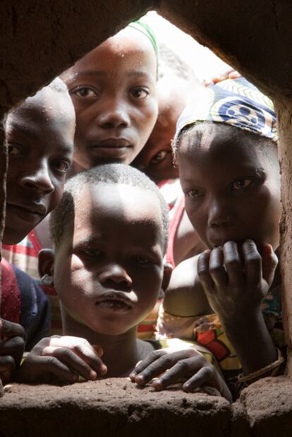 Un grupo de niños de la  República Centroafricana.