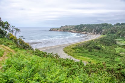 La playa de Barayo forma parte de la reserva natural parcial del mimso nombre.