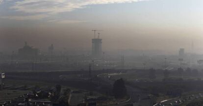 Vista de la contaminacin en Sevilla desde Camas 