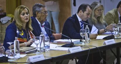 María Jesús Serrano y Miguel Delibes de Castro, ayer en Almonte.