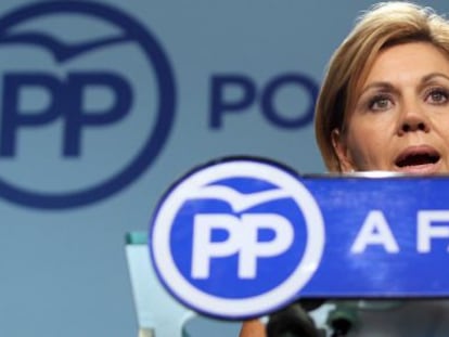 La secretaria general del Partido Popular, María Dolores de Cospedal.