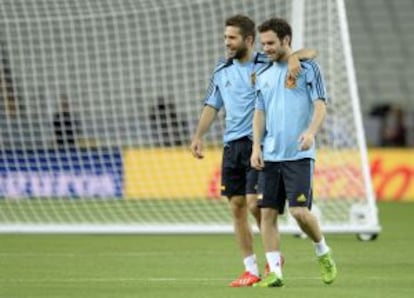 Jordi Alba y Mata, en un entrenamiento.