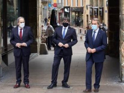 Torra, Puigdemont i Mas, els últims tres presidents.