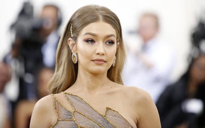 Gigi Hadid en la gala del Museo Metropolitan de Nueva York, el 7 de mayo de 2018.