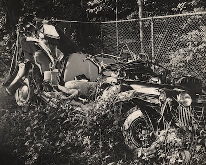 Accidente de un coche en el Bronx, el 30 de agosto de 1941.