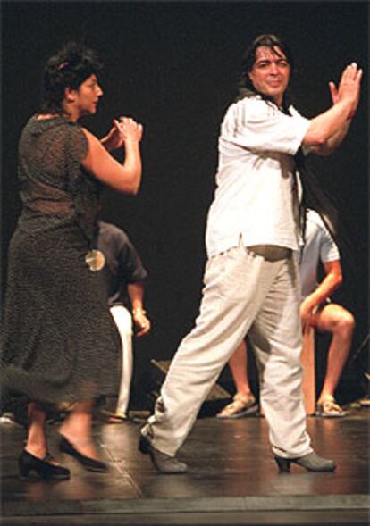 Manuela Carrasco y Antonio Canales, durante los ensayos en el Real.