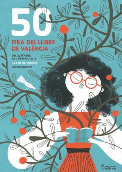 Cartel diseñado por la ilustradora Mar Hernández, 'Malota', para la 50ª Fira del Llibre.