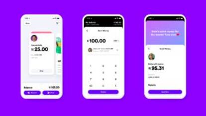 Exemplos de como será a interface da Libra no celular.