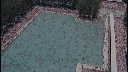 Imagen de la piscina del Parque Sindical, en Puerta de Hierro.