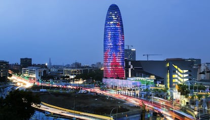 La Torre Agbar, que ser&aacute; un hotel.