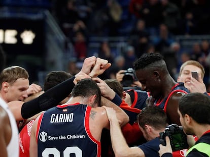 El Baskonia tras la victoria.