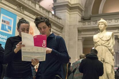 Visitantes del Met de Nueva York, el 4 de enero de 2018. 