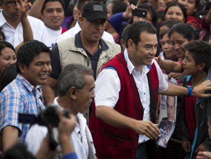 Jimmy Morales en Chichicastenango, Guatemala.