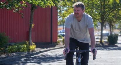 Floyd Landis, en bicicleta en Portland el pasado septiembre.