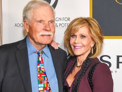 Ted Turner y Jane Fonda, durante el 80 cumpleaños de la actriz, en 2017.