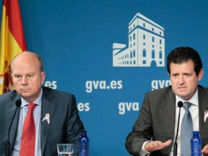 Máximo Buch y José Císcar, en la rueda de prensa posterior al pleno del Consell.