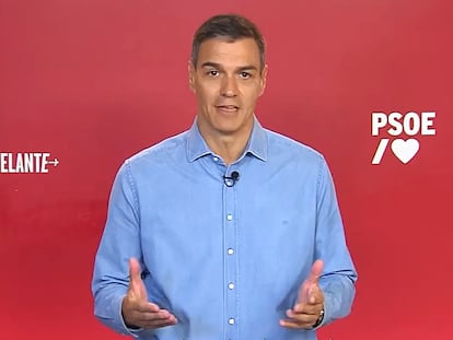 El secretario general del PSOE, Pedro Sánchez, este lunes en Twitter.