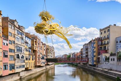 Un arreglo floral en el festival 'Temps de Flors' de Girona.