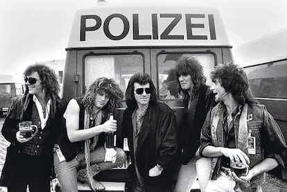 El grupo Bon Jovi en Alemania en 1986. Eran otros tiempos.