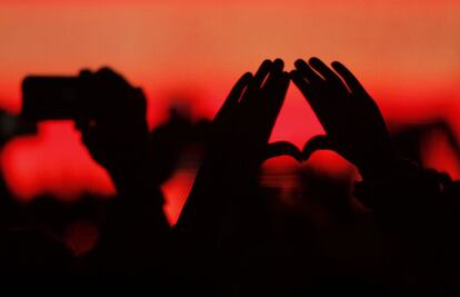 Asistentes a uno de los conciertos del 'Bonnaroo Music and Arts Festival', en Manchester, Tenesse. 13 de junio de 2014.