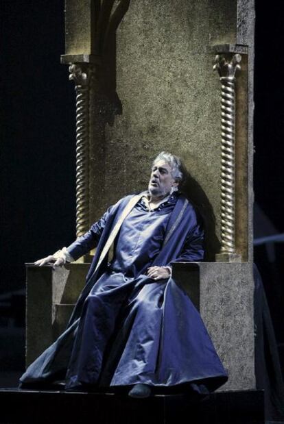 Plácido Domingo como Simon Bocanegra en la representación de La Scala.