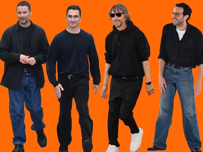 Jack McCollough y Lazaro Hernandez, de Loewe, Pierpaolo Piccioli, de Balenciaga, y Julian Klausner, de Dries Van Noten