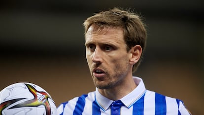 Nacho Monreal durante un partido con la Real Sociedad en 2020.