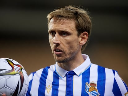 Nacho Monreal durante un partido con la Real Sociedad en 2020.