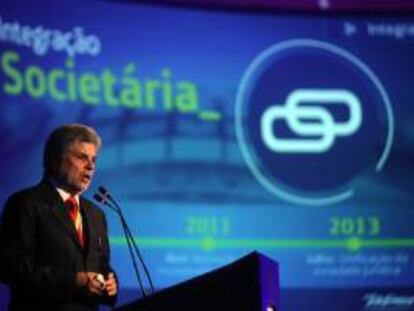 El presidente de Telefónica Brasil, Antonio Carlos Valente, fue registrado este martes durante la décimo quinta edición de "Futurecom", la mayor feria de telecomunicaciones de Latinoamérica, en Río de Janeiro (Brasil).