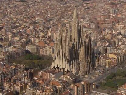 Vista virtual de la Sagrada Familia terminada.