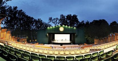 L'auditori del festival Castell de Peralada, buit.