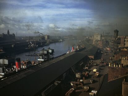 Imagen tomada en Glasgow (Escocia) en 1946