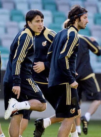 Bojan y Granero, en un entrenamiento.