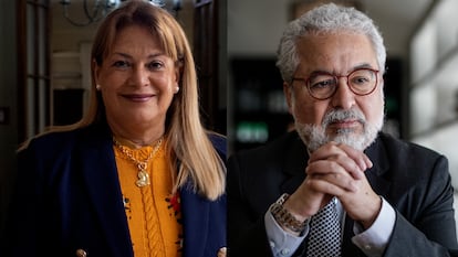 Ángela Vivanco y el abogado Luis Hermosilla.