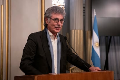 Hugo Sigman, durante una ceremonia en Buenos Aires, en 2017.