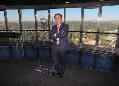 Madrid Mayor José Luis Martínez Almeida at a press event this week.