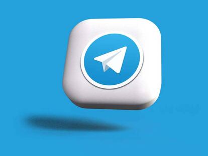 Logo azul de Telegram