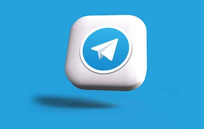 Logo azul de Telegram