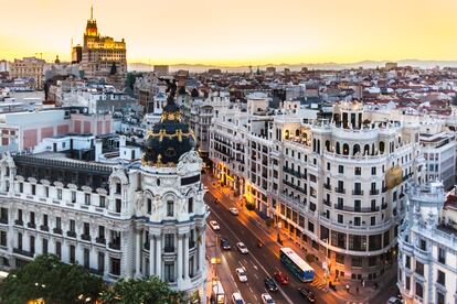 La Gran Vía de Madrid.