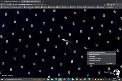 Guardar imágenes de Google Earth en Windows 10.