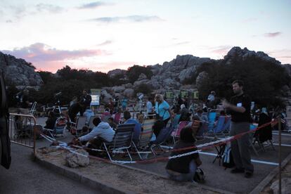 Observación astronómica en El Torcal de Antequera.