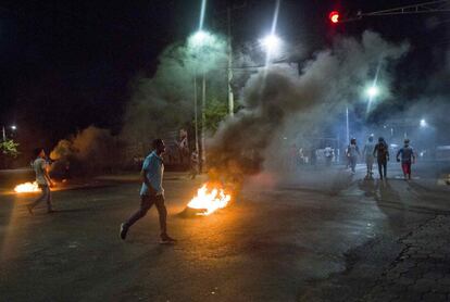 Disturbios durante las protestas en Managua (Nicaragua), el 19 de abril de 2018.