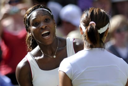 Serena Williams celebra su victoria sobre la china Na Li.